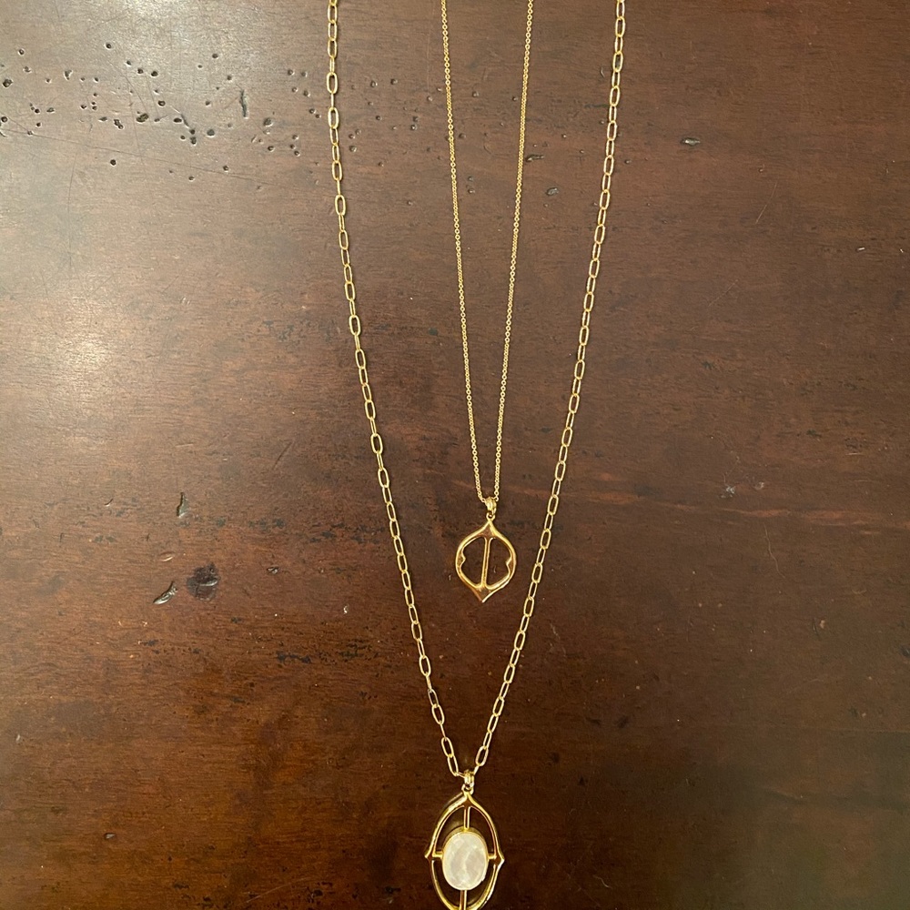 Stella & Dot gold necklaces (set if 2)